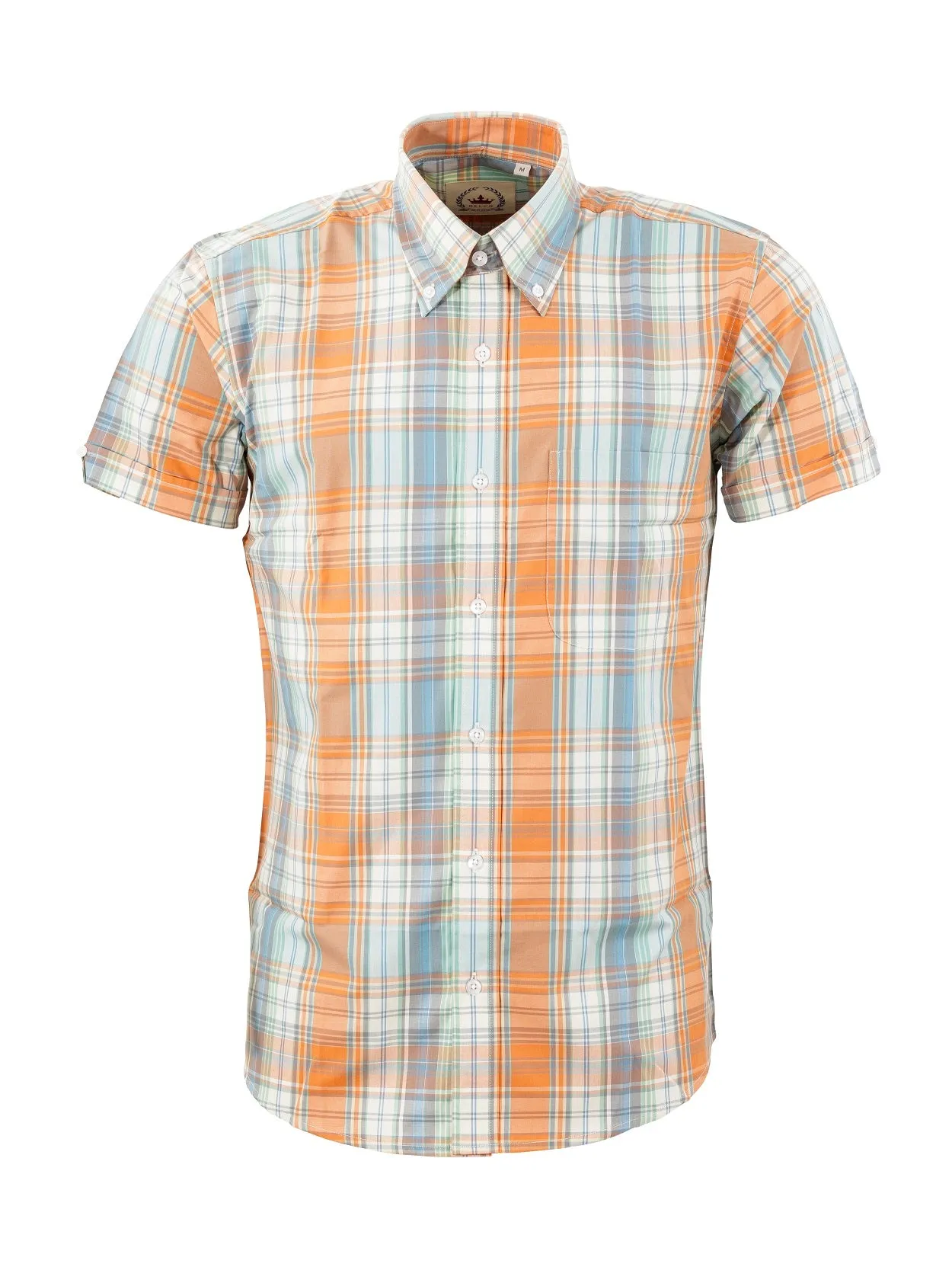 Men's Orange & Blue Check shirt - CK 68