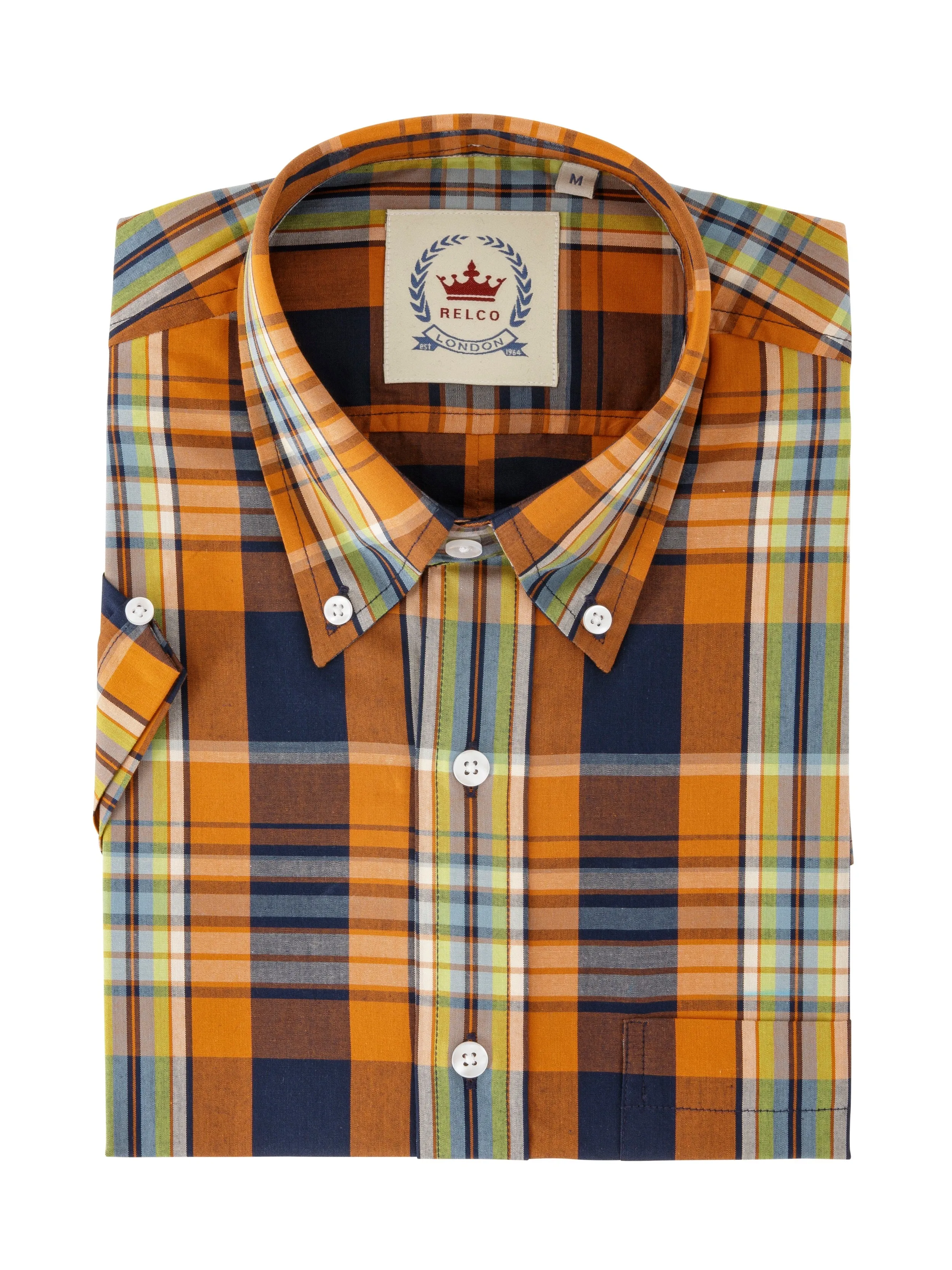 Men's orange Check shirt - CK 63