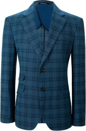 Men's Plaid Blazer Sport Coats Jackets Slim Fit Lightweight Casual Checkered Blazer for Men