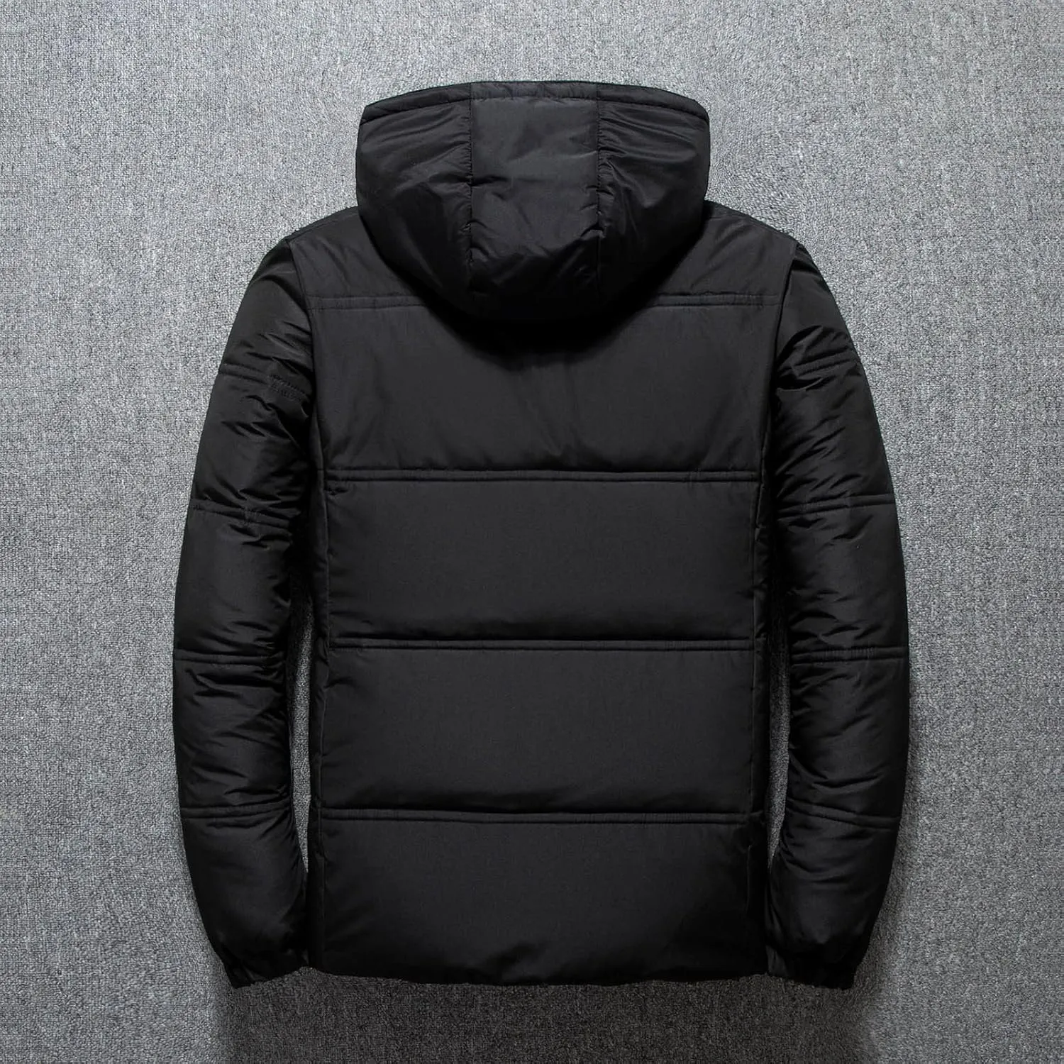 Men's Puffer Jacket Lightweight Hooded Down Coat Zip up Padded Coat Quilted Insulated Jacket Thick Warm Winter Jacket