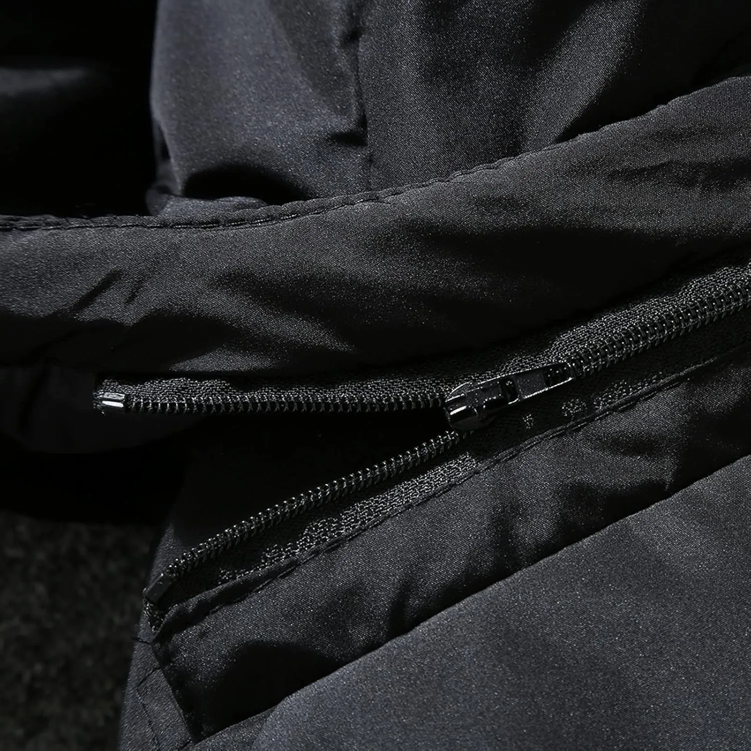 Men's Puffer Jacket Lightweight Hooded Down Coat Zip up Padded Coat Quilted Insulated Jacket Thick Warm Winter Jacket