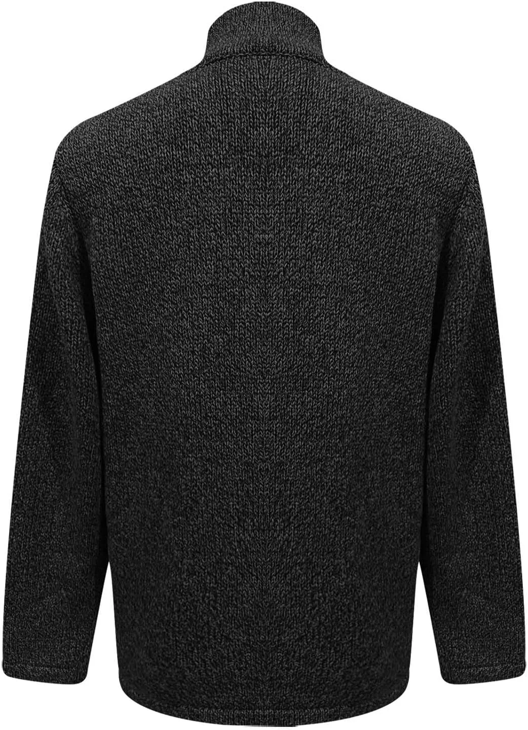 Men's Shawl Collar Cardigan Sweater Slim Fit Button Down Cable Knitted Sweater with Pockets Fall Winter