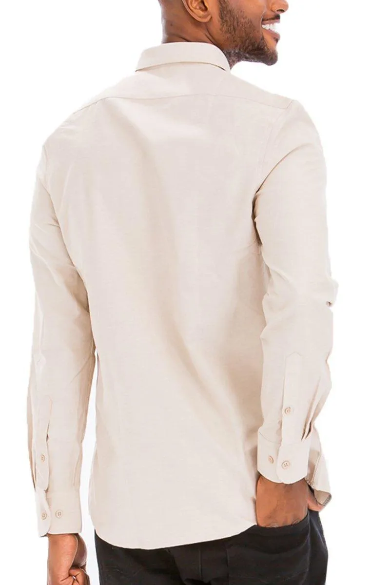 Mens Signature Long Sleeve Button Down Shirt