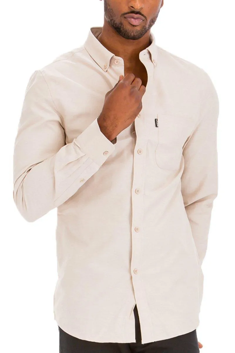 Mens Signature Long Sleeve Button Down Shirt