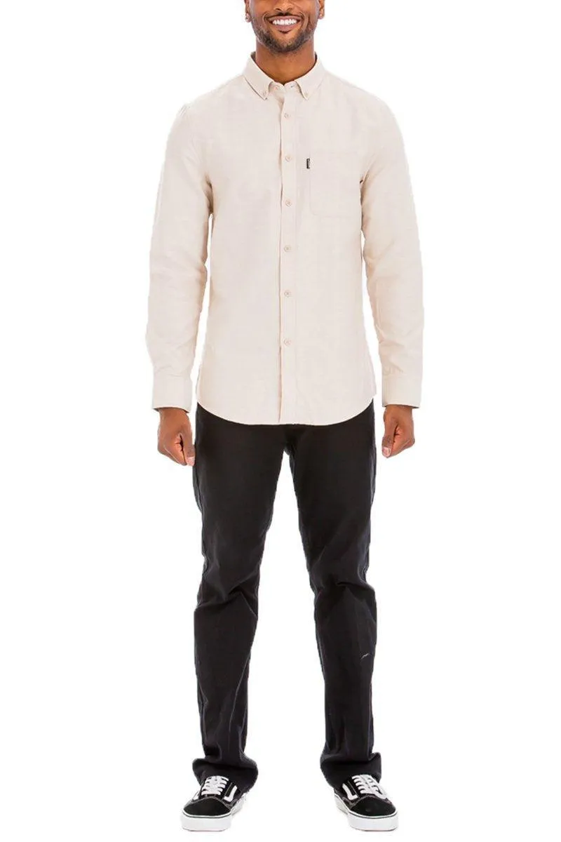 Mens Signature Long Sleeve Button Down Shirt