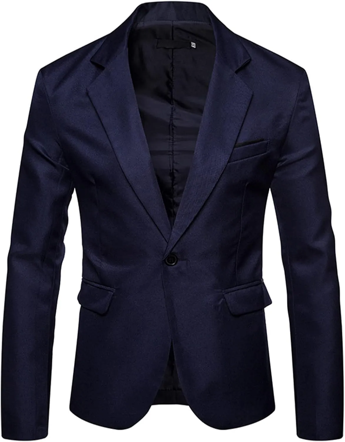 Men's Slim Fit Daily Blazer Lightweight One Button Lapel Slim Fit Business Jacket Solid Wedding Party Sport Coat