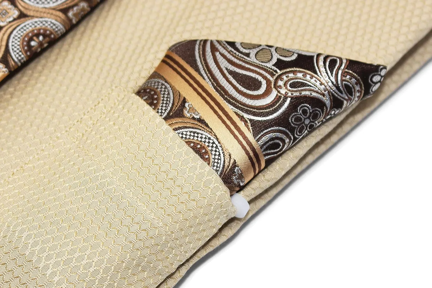 Men's Solid Micro Pattern Regular Fit Dress Shirts with Tie Hanky Cufflinks French Cuffs Combo