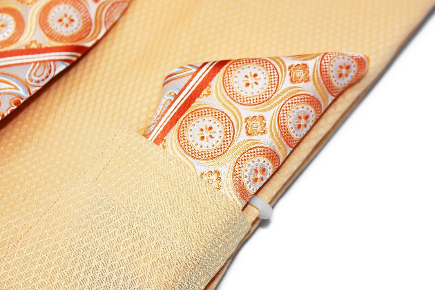 Men's Solid Micro Pattern Regular Fit Dress Shirts with Tie Hanky Cufflinks French Cuffs Combo