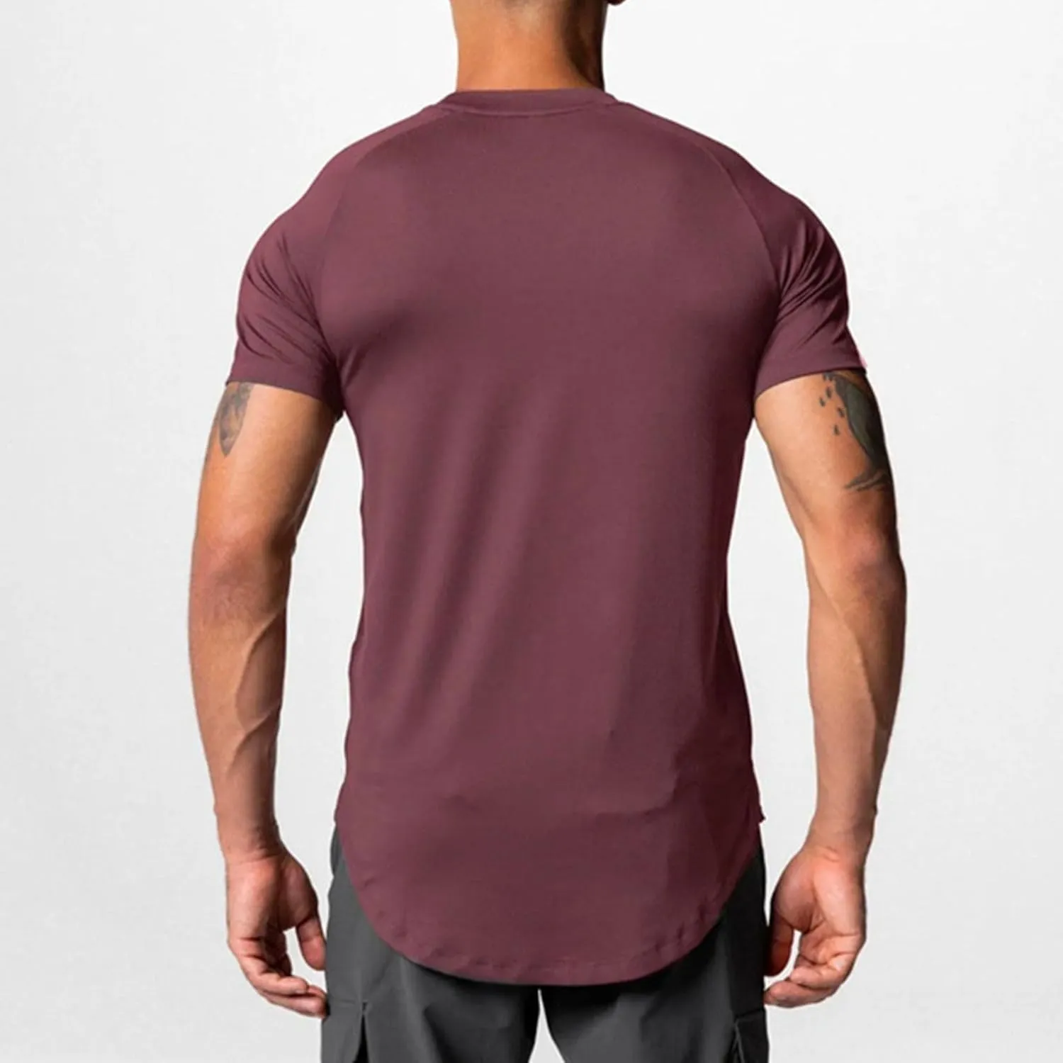 Men's Sport T-Shirts Breathable Quick Dry Sport Running Shirts Gym Bodybuilding Workout Moisture Wicking Tee Tops