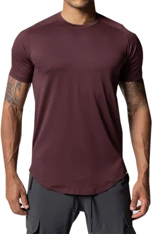 Men's Sport T-Shirts Breathable Quick Dry Sport Running Shirts Gym Bodybuilding Workout Moisture Wicking Tee Tops