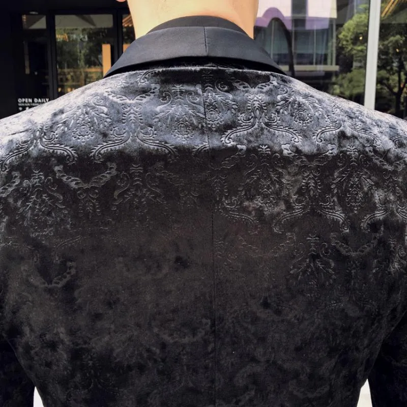 Men's Spring Jacquard Blazer | Plus Size