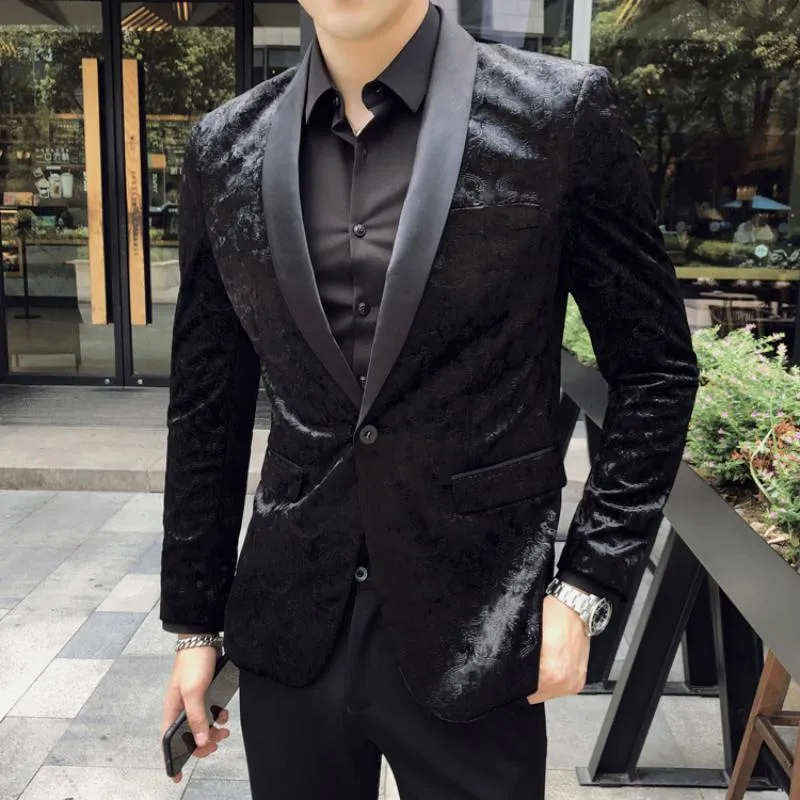 Men's Spring Jacquard Blazer | Plus Size