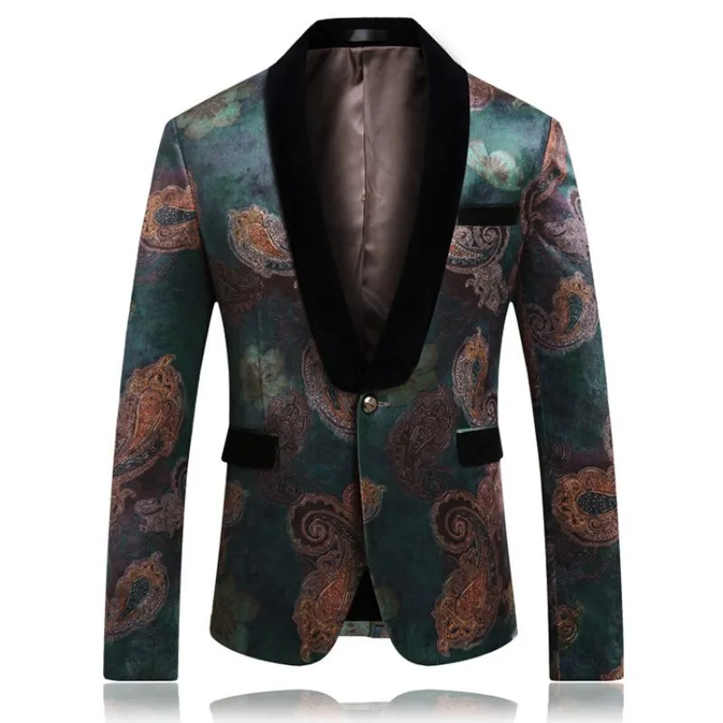 Men's Spring Printed Blazer | Plus Size