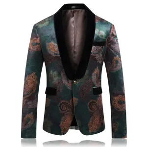 Men's Spring Printed Blazer | Plus Size