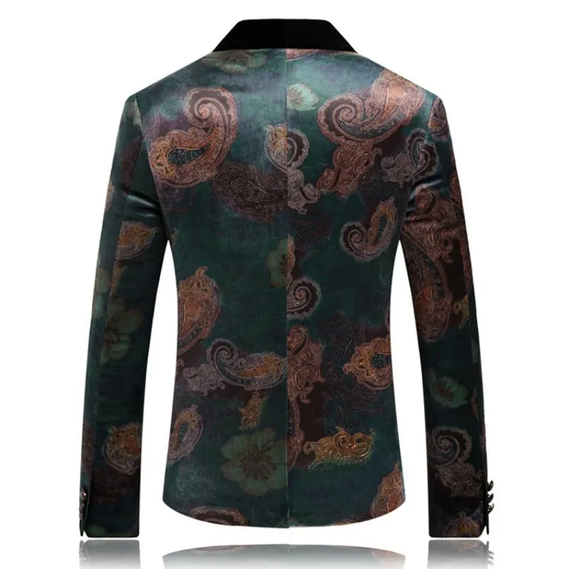 Men's Spring Printed Blazer | Plus Size