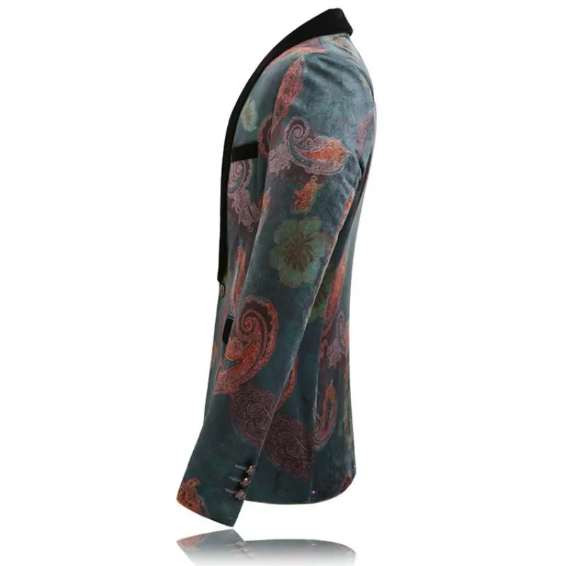 Men's Spring Printed Blazer | Plus Size