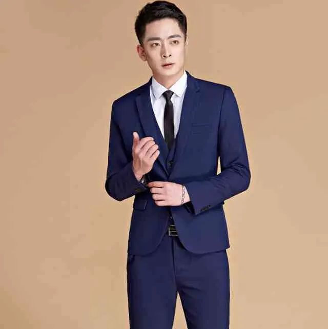 Men's Spring/Autumn Slim Fit Suit | Men's Blazer and Pants