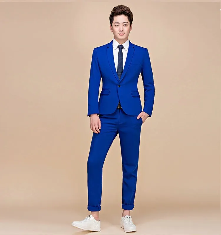 Men's Spring/Autumn Slim Fit Suit | Men's Blazer and Pants