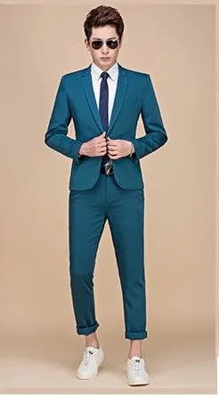 Men's Spring/Autumn Slim Fit Suit | Men's Blazer and Pants