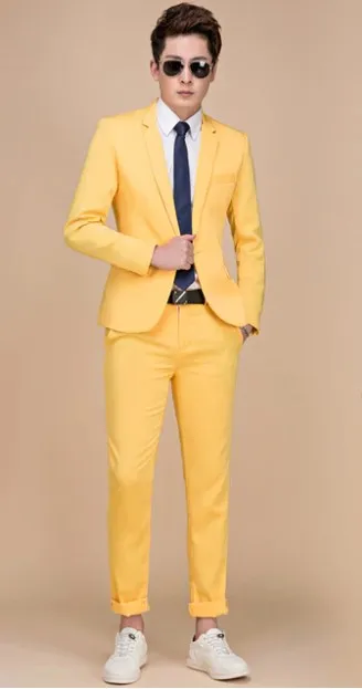 Men's Spring/Autumn Slim Fit Suit | Men's Blazer and Pants