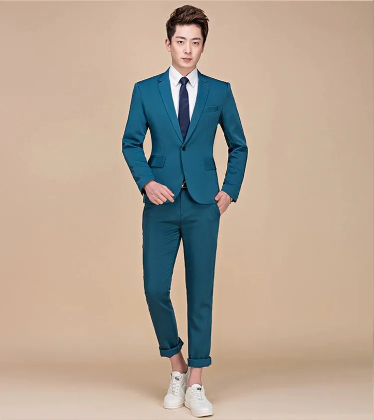Men's Spring/Autumn Slim Fit Suit | Men's Blazer and Pants