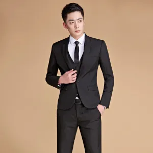 Men's Spring/Autumn Slim Fit Suit | Men's Blazer and Pants