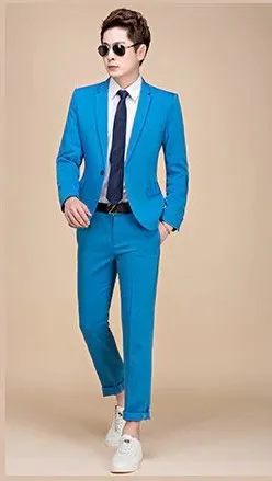 Men's Spring/Autumn Slim Fit Suit | Men's Blazer and Pants