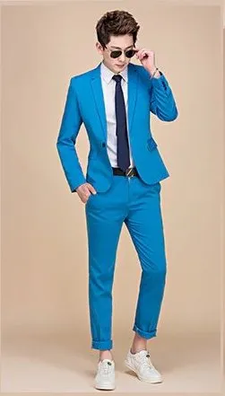 Men's Spring/Autumn Slim Fit Suit | Men's Blazer and Pants