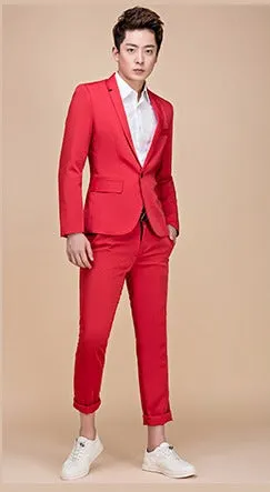 Men's Spring/Autumn Slim Fit Suit | Men's Blazer and Pants