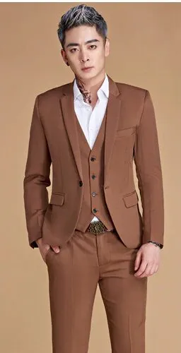 Men's Spring/Autumn Slim Fit Suit | Men's Blazer and Pants