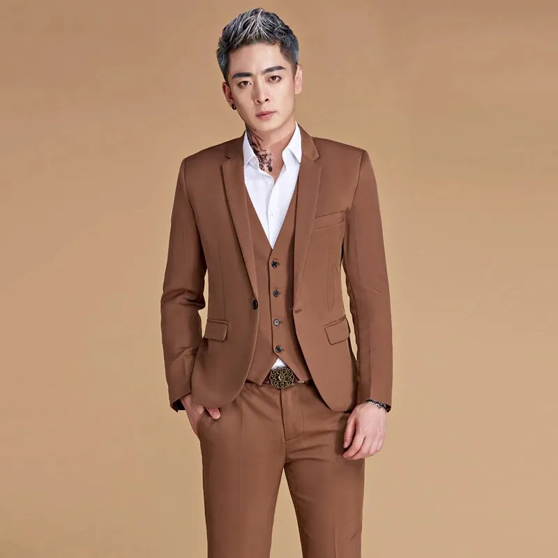 Men's Spring/Autumn Slim Fit Suit | Men's Blazer and Pants