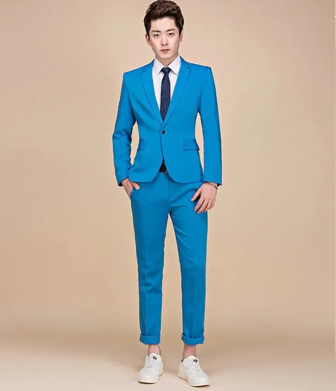 Men's Spring/Autumn Slim Fit Suit | Men's Blazer and Pants