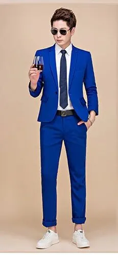 Men's Spring/Autumn Slim Fit Suit | Men's Blazer and Pants