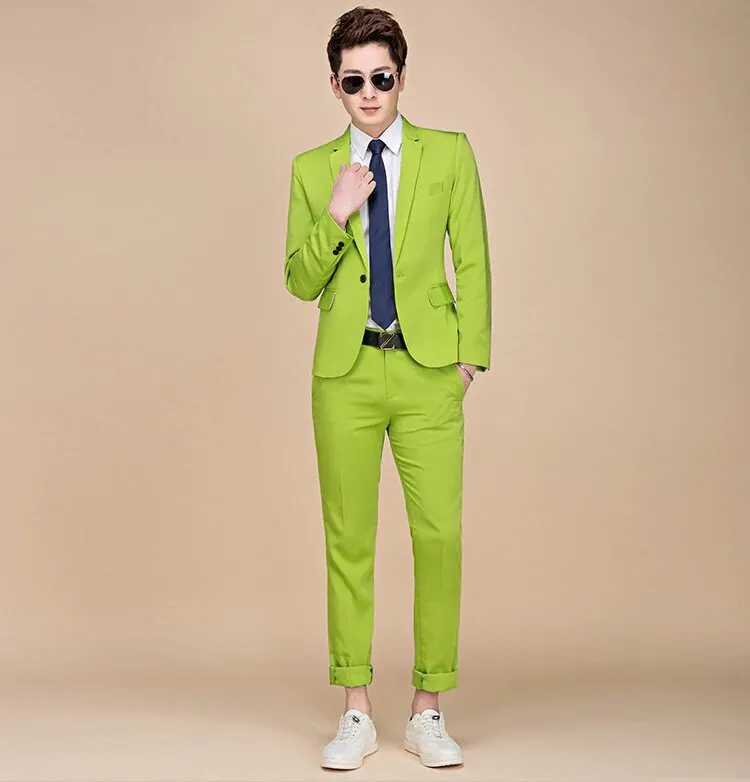 Men's Spring/Autumn Slim Fit Suit | Men's Blazer and Pants