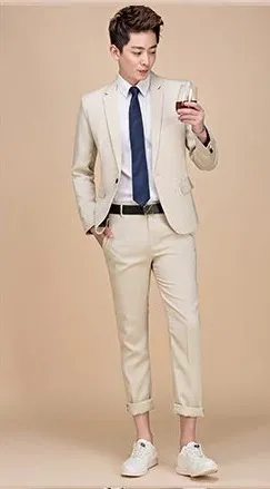 Men's Spring/Autumn Slim Fit Suit | Men's Blazer and Pants
