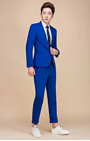 Men's Spring/Autumn Slim Fit Suit | Men's Blazer and Pants