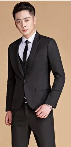 Men's Spring/Autumn Slim Fit Suit | Men's Blazer and Pants