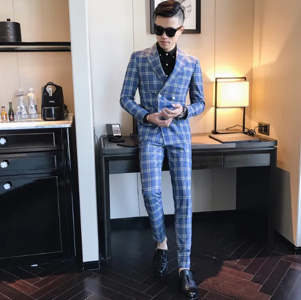 Men's Stripe Cotton Suit