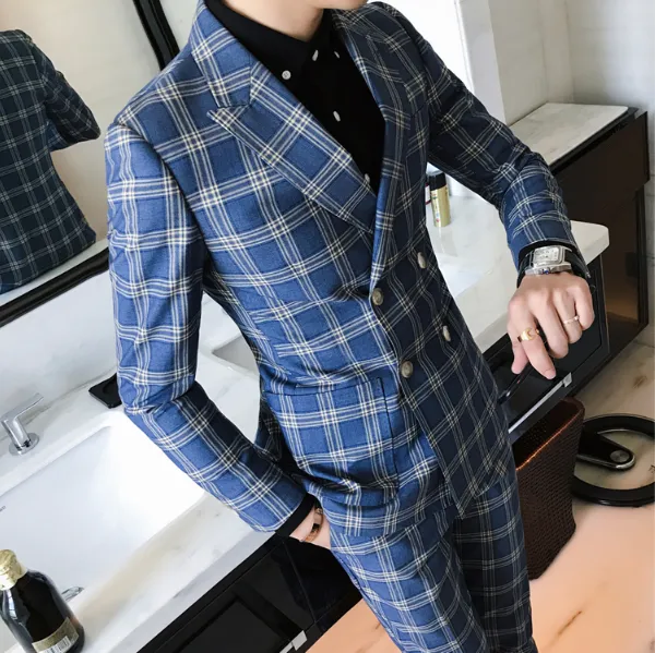 Men's Stripe Cotton Suit