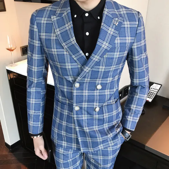 Men's Stripe Cotton Suit