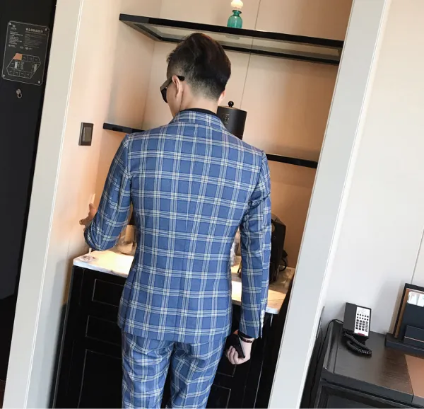 Men's Stripe Cotton Suit