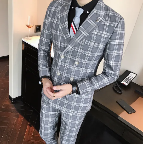 Men's Stripe Cotton Suit