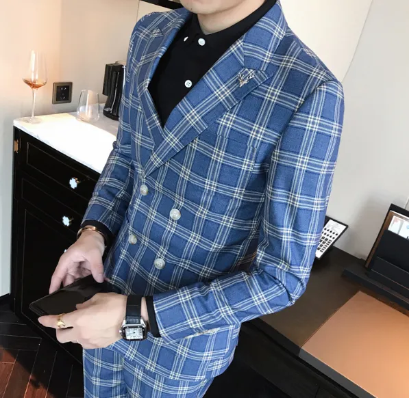 Men's Stripe Cotton Suit