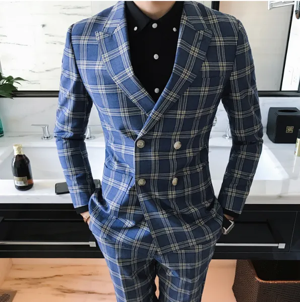 Men's Stripe Cotton Suit