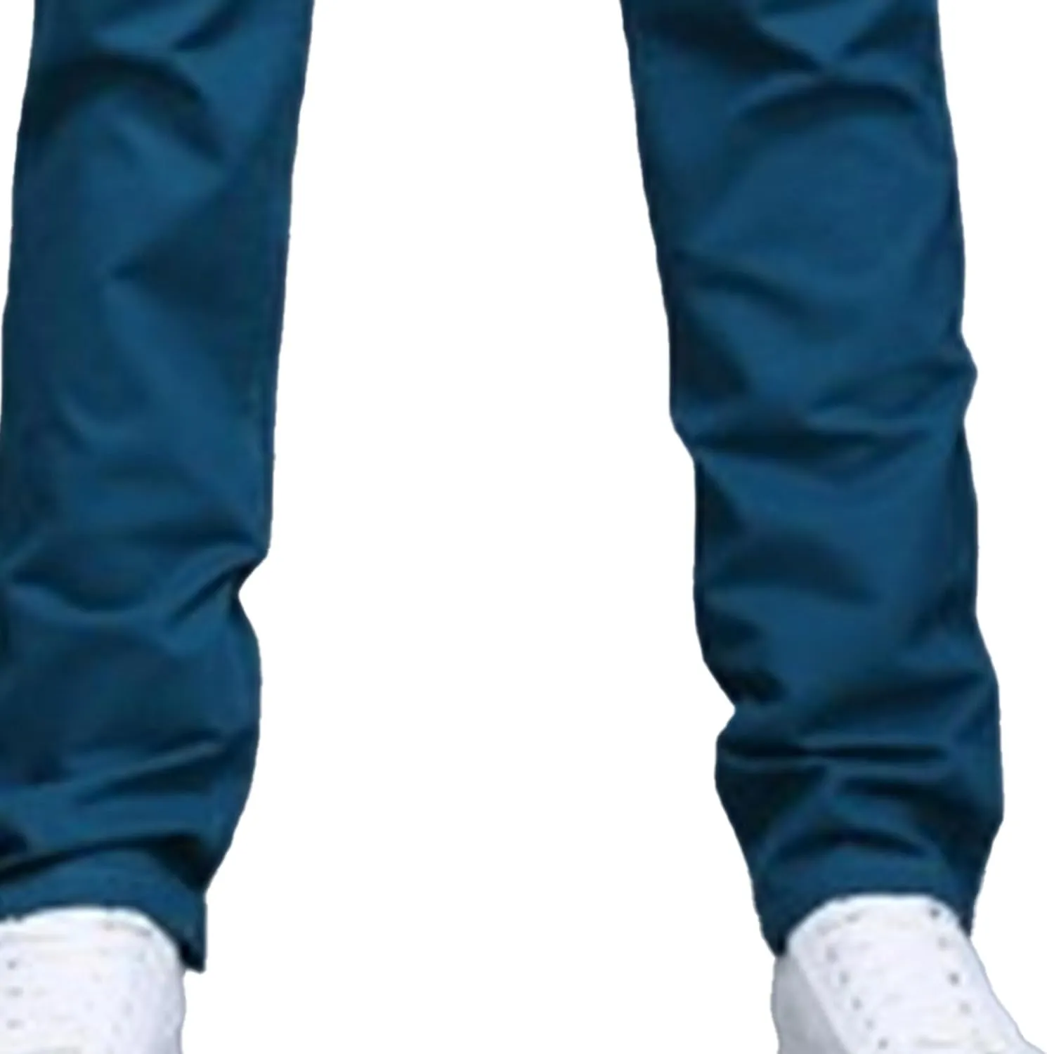 Men's Style Comfy Solid Chinos Pants Casual Slim Fit Business Slack Stretch Straight Fashion Trousers