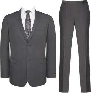 Mens Suit 2 Piece Slim Fit Wool Blend Business Casual Jacket Blazer and Pants Set