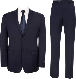 Mens Suit 2 Piece Slim Fit Wool Blend Business Casual Jacket Blazer and Pants Set