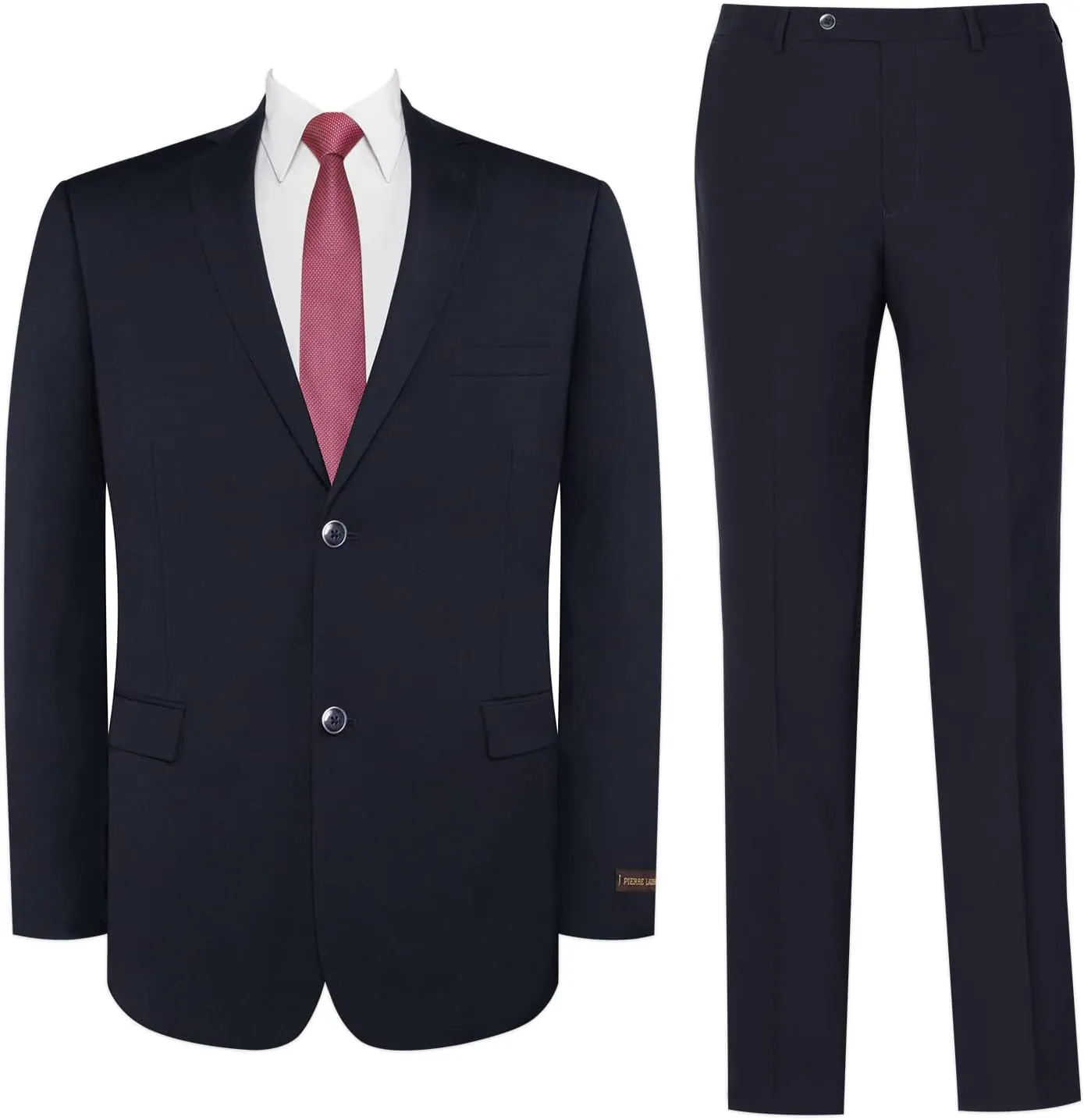 Mens Suit 2 Piece Slim Fit Wool Blend Business Casual Jacket Blazer and Pants Set