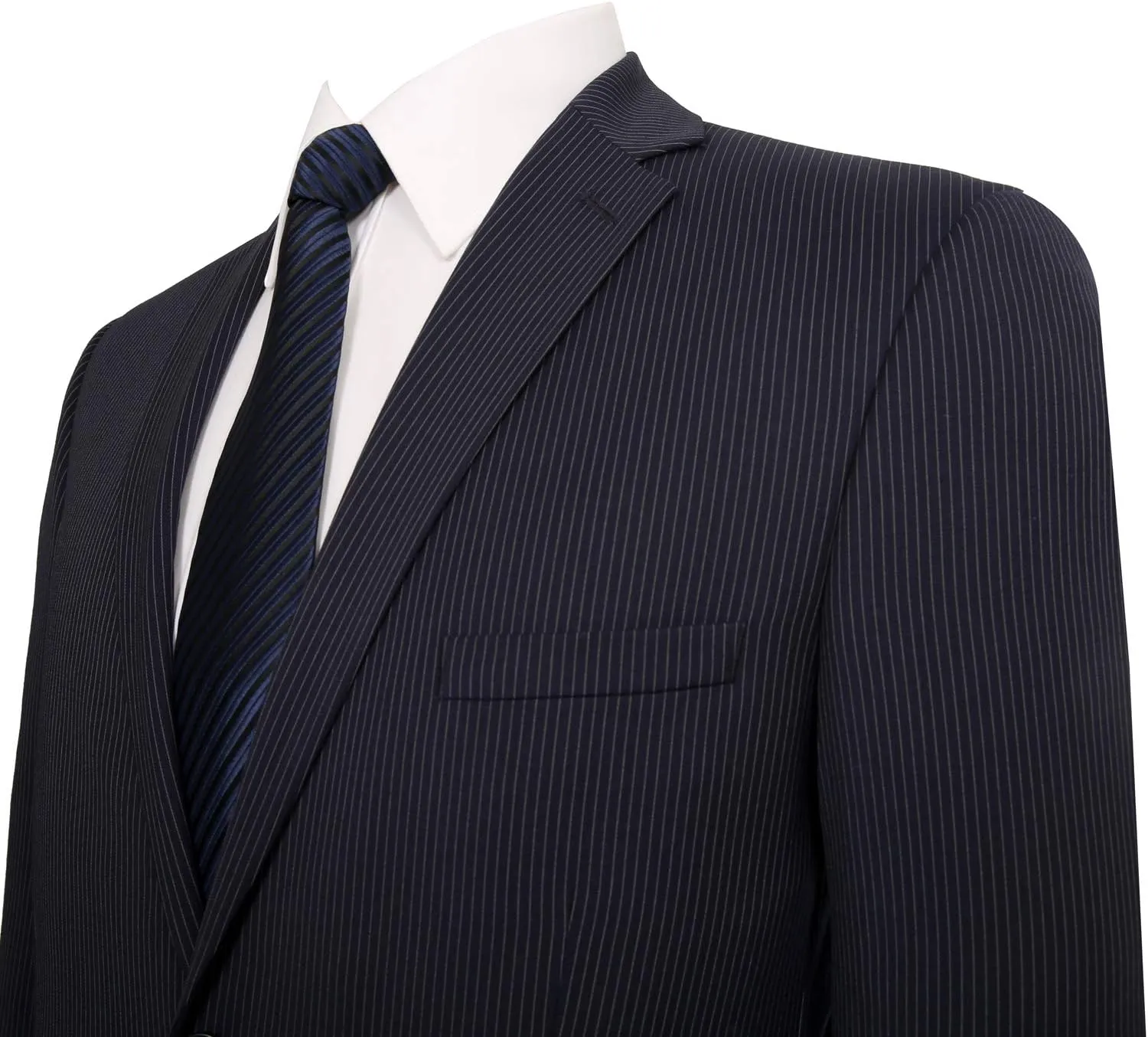 Mens Suit 2 Piece Slim Fit Wool Blend Business Casual Jacket Blazer and Pants Set