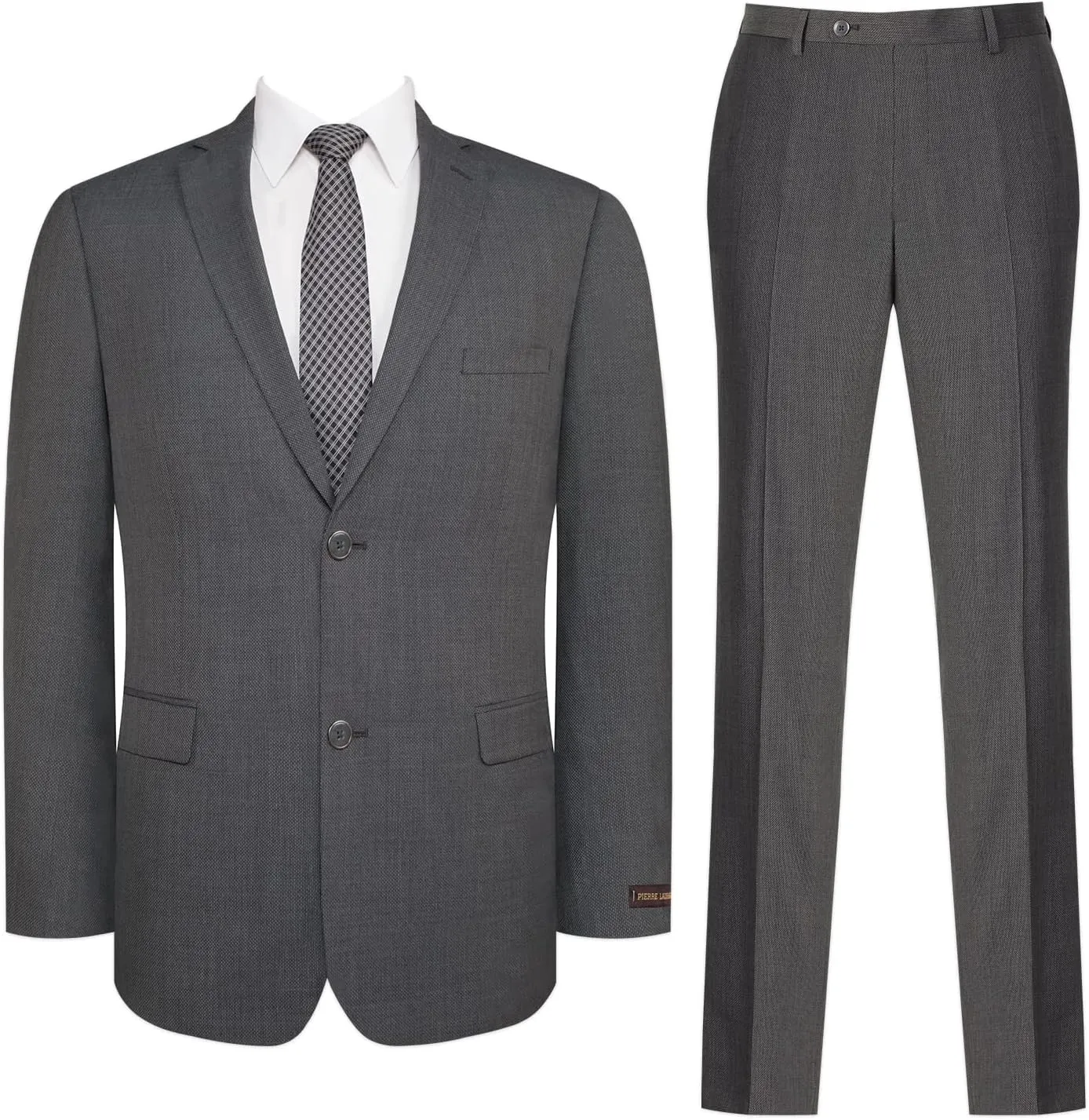 Mens Suit 2 Piece Slim Fit Wool Blend Business Casual Jacket Blazer and Pants Set